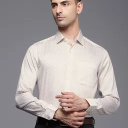 Louis Philippe Slim Fit Floral Printed Pure Cotton Formal Shirt image 1