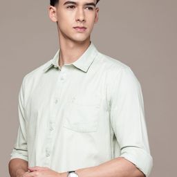 French Connection Pure Cotton Self Design Slim Fit Textured Casual Shirt-picture-23