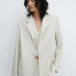MANGO Single-Breasted Longline Blazer-picture-35