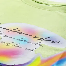 Mast & Harbour Typography Printed Oversized Side Slit Longline T-shirt image 2