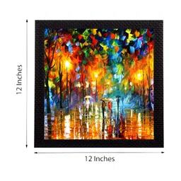 eCraftIndia Multicoloured Beauty Under Rain UV Wall Art image 4