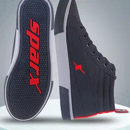 Sparx Men Black Sneakers image 5