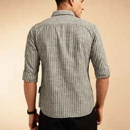 French Connection Men Premium Slim Fit Striped Pure Cotton Casual Shirt image 4