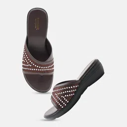 Anouk Women Embellished Party Wedge Sandals image 4