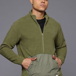 HRX by Hrithik Roshan Stand-Collar Pure Acrylic Fleece Sweatshirt-picture-3