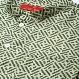 House of Pataudi Men Printed Pure Cotton Jashn Pakistani Kurta with Trousers image 3
