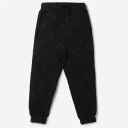 GAP Girls Black Regular Fit Printed Joggers image 1
