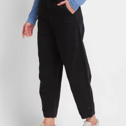 Spykar Black Cotton High Rise Jeans image 3