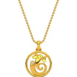 Kisna Diamond & Gold Jewellery 14k Divine Ganesha Pendant-image-71