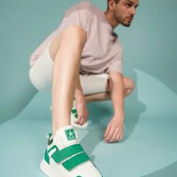 Fausto Men's Green Ankle High Sneakers image 1