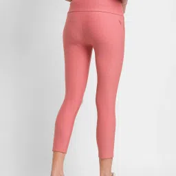 Spykar Pink Cotton Mid Rise Tights image 2