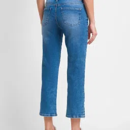 Spykar Blue Cotton Mid Rise Jeans image 2