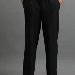 StitchX Men Textured Striped Relaxed Joggers Trousers-image-73