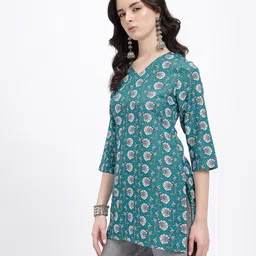 Anouk Rustic Floral Printed V-Neck Straight Kurti image 5