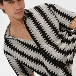 The Souled Store Multi Cotton Relaxed Fit Colourblocked Casual Shirts image 1