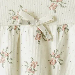 R&B Kids Off White Floral Regular Fit Dress image 5