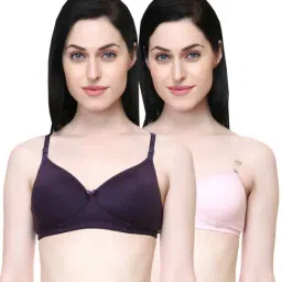 Lady Lyka Multicolor Non Wired Padded T-Shirt Bra (Pack Of 2)-picture-45