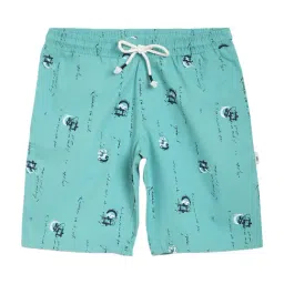 lil tomatoes Li'l Tomatoes Boys Sea Green Cotton Printed Shorts-picture-10