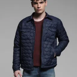 Jack & Jones Navy Regular Fit Quilted Reversible Jacket image 1