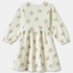 R&B Kids Off White Floral Regular Fit Dress image 2