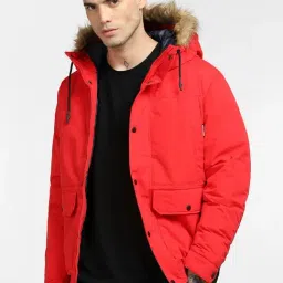 Jack & Jones Red Regular Fit Hooded Jacket-picture-17