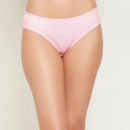 Clovia Pink Striped Bikini Panty-image-16