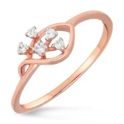 Malabar Gold and Diamonds 18k IGI Certified Diamond Rose Gold Ring for Women-picture-12