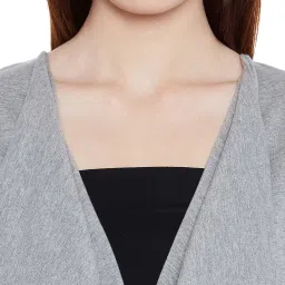 Hypernation Grey Bell Sleeves Shrug image 5