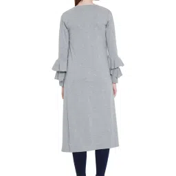 Hypernation Grey Bell Sleeves Shrug image 2