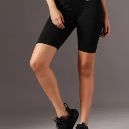 Clovia Black Slim Fit Shorts image 1