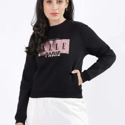 Elle Black Printed Sweatshirt image 1