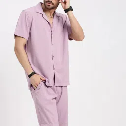 showoffff SHOWOFF Lavender Cotton Relaxed Fit  Co-Ords image 1