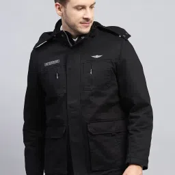 Monte Carlo Black Regular Fit Hooded Jacket image 1