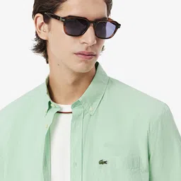 Lacoste Men Button-Down Collar Micro Checked Cotton Casual Shirt image 5