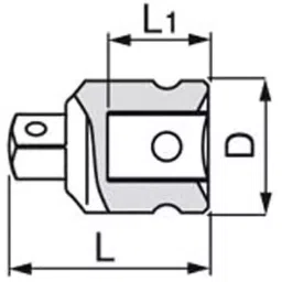 TONE Impact Socket Adapter Electroless Nickel Plated 12.7 mm Concave x 9.5 mm Convex, NA43 image 3