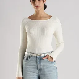 Calvin Klein Jeans Off White Regular Fit Sweater-image-48