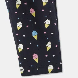 R&B Kids Blue Printed Regular Fit Leggings image 3