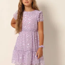 VERO MODA GIRL Lilac Shimmer Dress-image-72