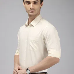Arrow Self Design Manhattan Slim Fit Opaque Pure Cotton Formal Shirt-picture-41