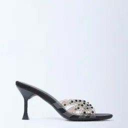 LUNA BLU by Westside Black Stud Detailed Heel Sandals-image-43