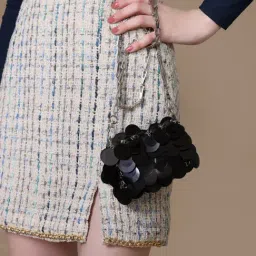Kazo Black Nicole Embellished Extra Small Shoulder Bag-image-17