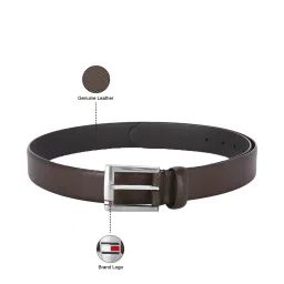 Tommy Hilfiger Kale Brown Formal Leather Waist Belt for Men image 5