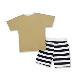 Joy Kids Boys Graphic Printed Pure Cotton T-shirt with Shorts image 3