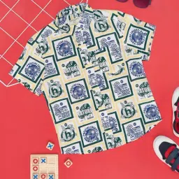 Pantaloons Junior Blue & Cream Printed Shirt-image-23