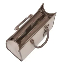 Miraggio Beige Solid Large Tote Handbag image 4