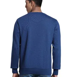 ColorPlus Blue Cotton Tailored Fit Sweatshirt image 2