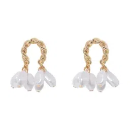 Parker Pearl & Metal Loop Earring-image-89