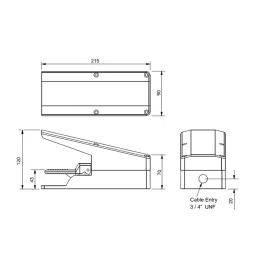 JAIBALAJI Foot Switch with Guard 1NO+1NC Contact 600 V AC Insulation Voltage 15 Amp Thermal Current, JBMSG-27 image 2