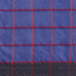 Blissta Blue Cotton Silk Chequered Saree With Unstitched Blouse image 5