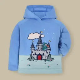 Cherry Crumble By Nitt Hyman Unisex Blue Polyester Graphic Hooded Sweatshirt image 3